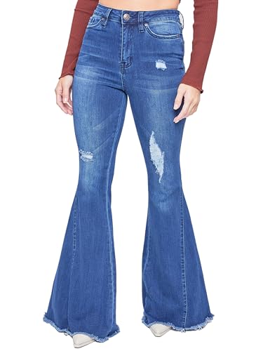YMI Womens Jeans Gigi High-Rise Extreme Fit & Flare, N1860, 5 Blue