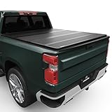 AUTOSAVER88 Hard Quad Fold Truck Bed Tonneau Cover Fit for Chevy Silverado/GMC Sierra 1500 New Body Style 2019-2025 with 5.8ft Bed Without Multi-Flex Tailgate