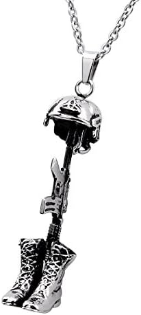 Urn Necklace for Ashes, Ash Necklace for Human Ashes, Cremation Jewelry Bullet Necklaces Ashes Keepsake American Flag Cremation Necklace Stainless Steel Memorial Pendant for Ashes for Men (Style#E)