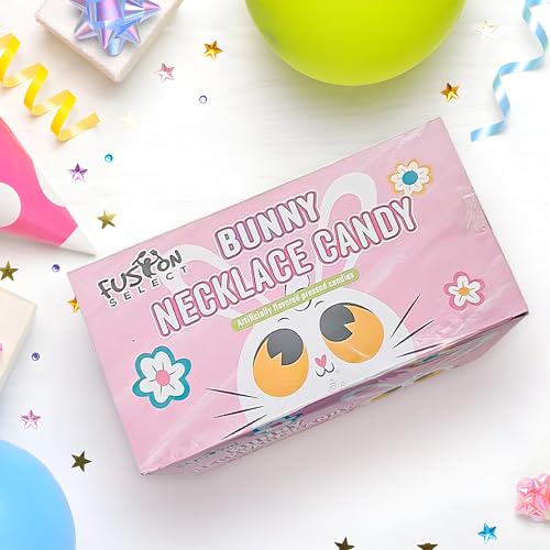 Fusion Select 36 Candy Necklace - Multi-Color Edible Jewelry for Birthday, Holiday, & Easter Party Favors, Goodie Bags, Kids' Gift Basket Fillers - Bulk Candy Beads, Stretchable String