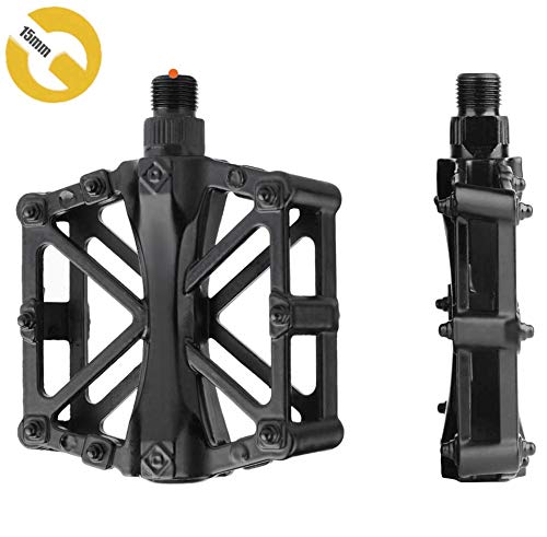 CESHUMD Pedals Mountain Bike Pedals, Non-Slip Universal Lightweight Aluminium Bicycle Platform Pedals for BMX MTB 9/16 (Black)