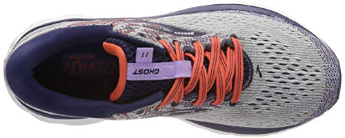 Brooks Brooks Women's Ghost 11 Grey/Blue/Coral (6 B, Grey/Blue/Coral)