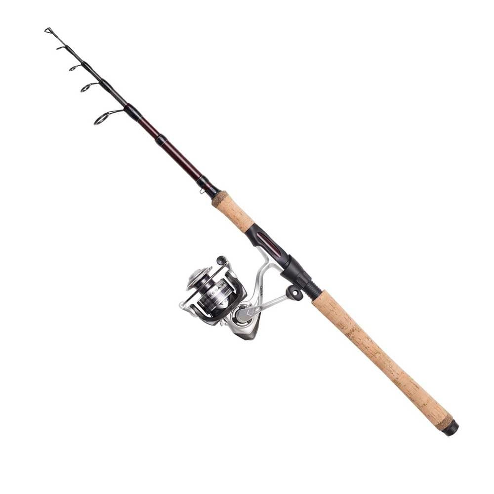 DAM Impressa Tele Spinning Combo, Freshwater Angler Fishing Rod & Reel Pike Perch & Zander, Strong Leightweight & Versatile, Black, 2.40m Moderate Fast Rod, 3000 Size Reel