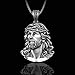 925 Sterling Silver Crown of Thorn Jesus Head Necklace Jesus Head Pendant with Box Chain Head Face Christian Jewelry Jesus Piece Chain Jesus Pendant Necklace Religious Jewelry Face Charm for Women and Men