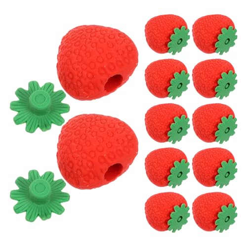 Lot de gommes miniatures fraise de 100 pièces pour école et bureau