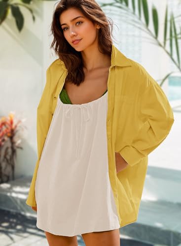 Image of YUENIU Womens Sundresses Mini Linen Beach Cover Up Tank Summer Casual Spaghetti Strap Sleeveless Dress with Pockets