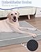 KSIIA Orthopädisches Hundebett Grosse Hunde, Hundekissen 119x73x9cm, Hundematte Waschbar, Hundematratze Abnehmbar, Grau