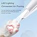 MAEELOU Rechargeable Pet Paw Trimmer with LED Light for Small Dogs - Precision Grooming Tool for Feet, Ears, and Face Hair （White）