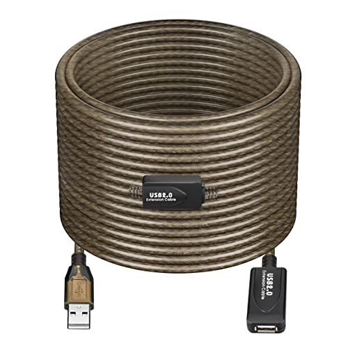60Ft Usb Extension Cable, Ggmty Usb 2.0 Type A Male To A Female Active Repeater Extension Cable 60Ft, High Speed 480 Mbps #TOP2