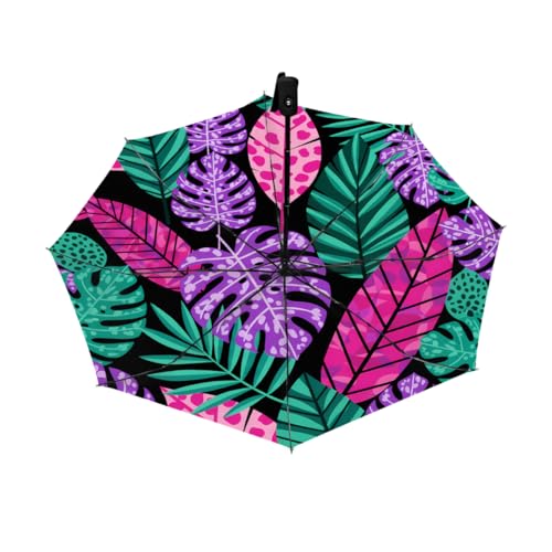Parapluie de voyage compact et pliant motif tropical coupe-vent enfant