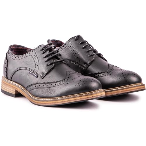 Ben Sherman Mens Triumph Brogue Shoes Black2