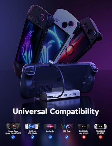 JSAUX 6-in-1 Docking Station for Steam Deck/ROG Ally X/Legion Go S-HB0603