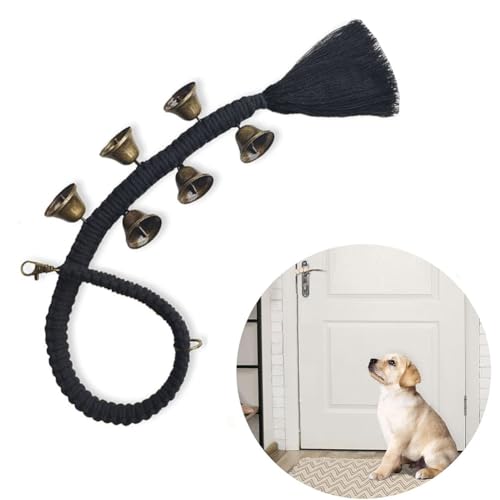 XGOPTS Dog Door Bells Dog Doorbells for Potty Training Adjustable Hanging Rope Door Bells Pet Training Bells for Go Outside Potty Toilet Training Pet Doggie Door Bell for Small Medium and Large Dogs