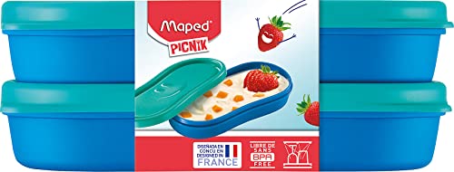 Maped PICNIK - Snack-Dose, Snack-Box Concept Kids - 2X 150 ml - blau