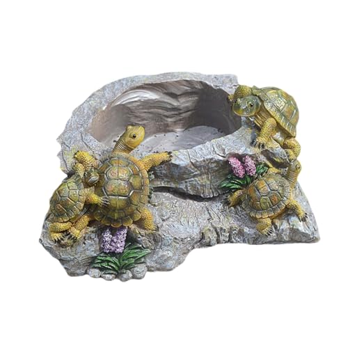 Colcolo Maceta para plantas, maceta decorativa para jardín, escultura de tortuga para sala de estar, jardín al aire libre, oficina