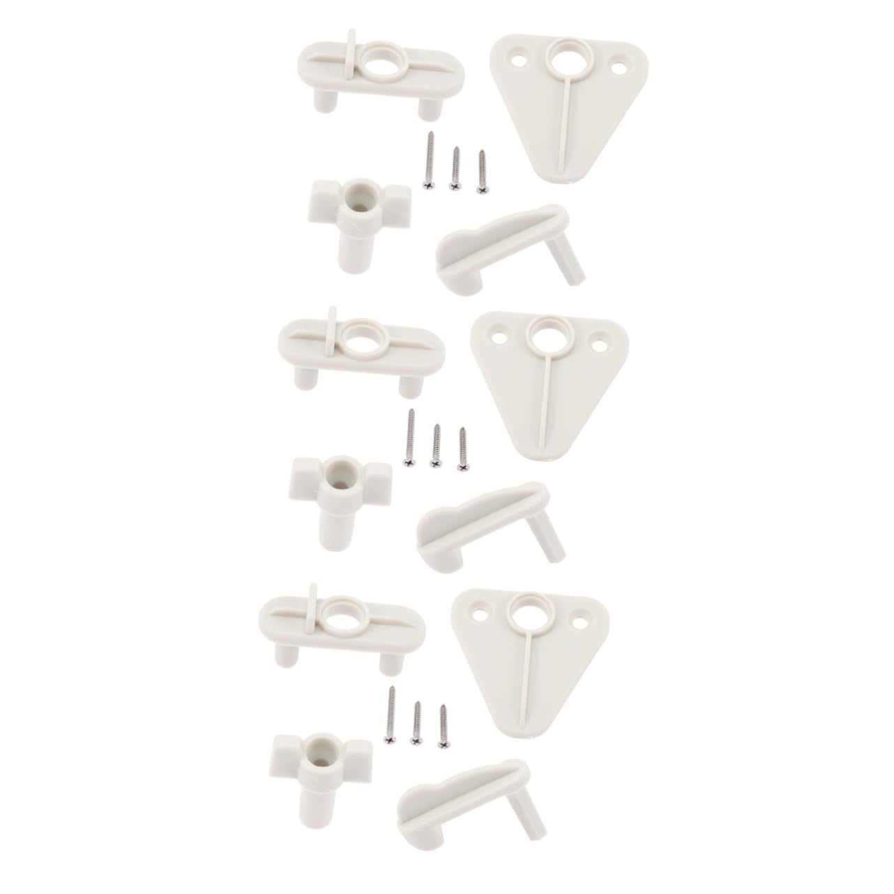 INOOMP 3ensembles Loquet De Remplacement pour Porte De Yacht Boucle De Sécurité pour Porte De Bateau Et Caravane Blanc