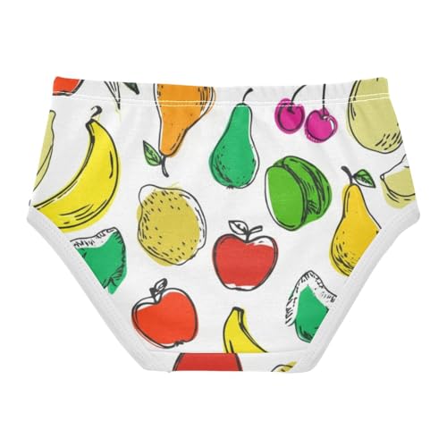 Sketchy Fruits White Girls Underwear Toddlers 2t Cotton Little Girl Panties Personalized Briefs Girls Undies2