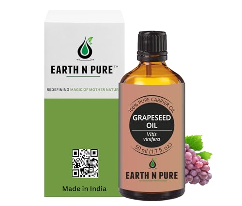Image of Earth N Pure Grapeseed Oil Cold Pressed, Natural and Therapeutic Grade 50 ml