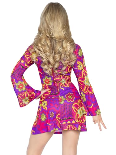 Image of Leg Avenue Women's 2 Pc Hippy Girl Costume for Women Hippie Dress With Headband