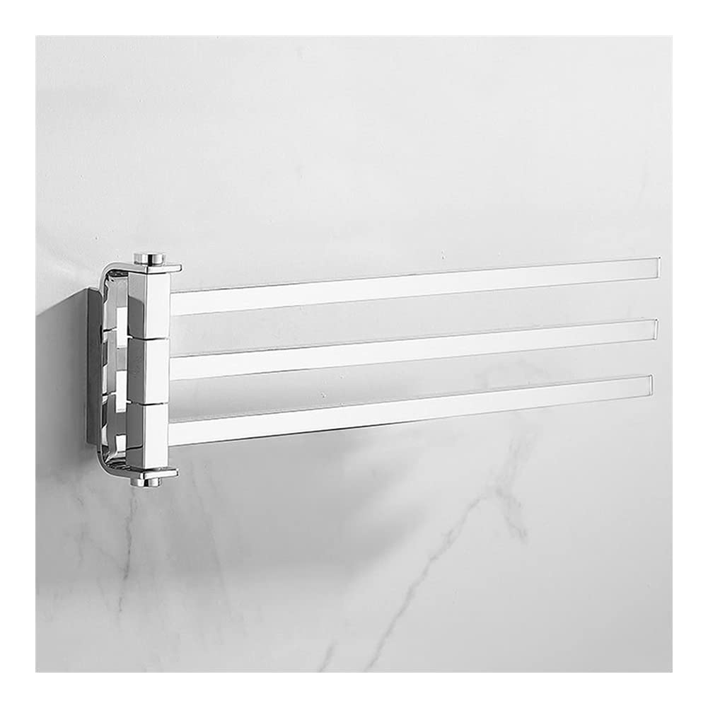Porte-serviettes pivotant bras oscillant en laiton avec barre de rail murale robuste