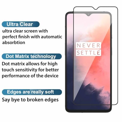 Image of POPIO Military-Grade Gorilla Tempered Glass For OnePlus 7T | 9H Hardness, Edge-to-Edge, Bubble-Free