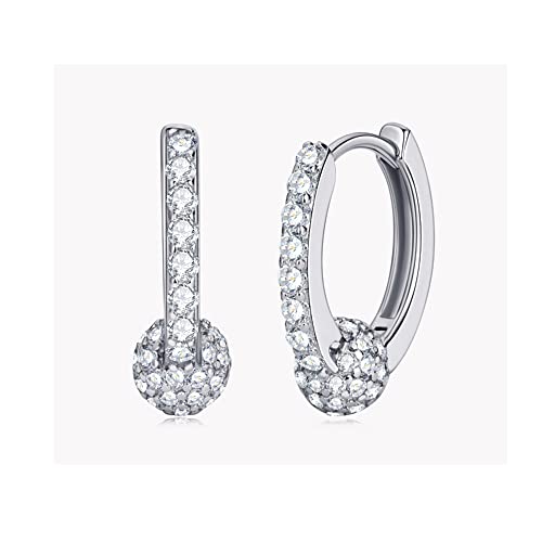 Créoles en argent sterling et moissanite pour hommes et femmes