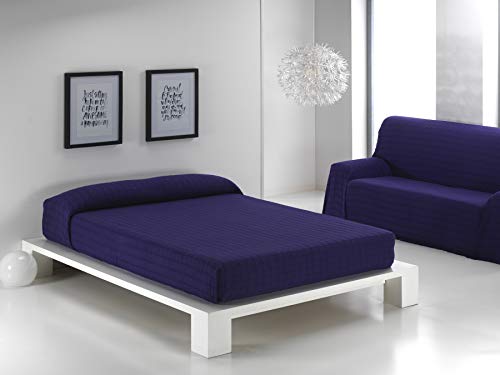 REGALITOSTV (230 Morado) ALFARNATE* Colcha Tejida con Flecos Multiusos Foulard Cubre-Camas Plaid Liso para Cama o sofá Garantizada Fabricado EN ESPAÑA (230_x_260_cm, Morado)