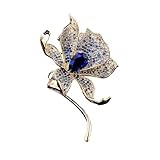 SWDIIWB Broche temperamento Zirconia Lily ramillete mujer traje Pin broche Floral