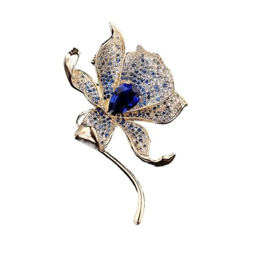 Broche fleur de lys scintillante à offrir pour un anniversaire féminin