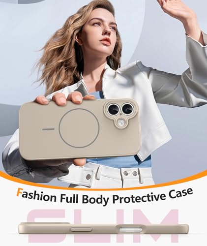Image of FNTCASE for iPhone 17 Case: [Compatible with Magsafe] Integrated Silicone Phone Cases with [Full Camera Protection] [Screen Protector] Military Grade Shockproof Protective Cover