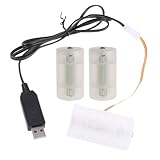 Uqezagpa USB - 4.5V 電源変換ケーブル 3xLR20 D バッテリーエリミネーター バッテリー交換用 USB 5V2A 入力 100cm