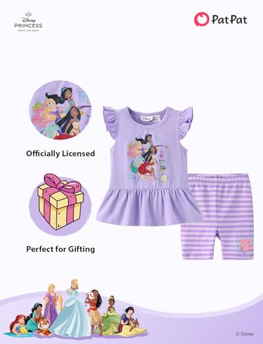 Image of Disney Minnie Mouse Frozen Princess Marvel Toddler Girls Clothes Long Sleeve Sweatshirt + Leggings 2pcs Outfits Set 2-6Y