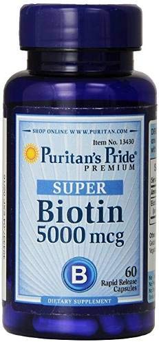 Super Biotin, 5000 Mcg, 60 Capsules - Puritan's Pride