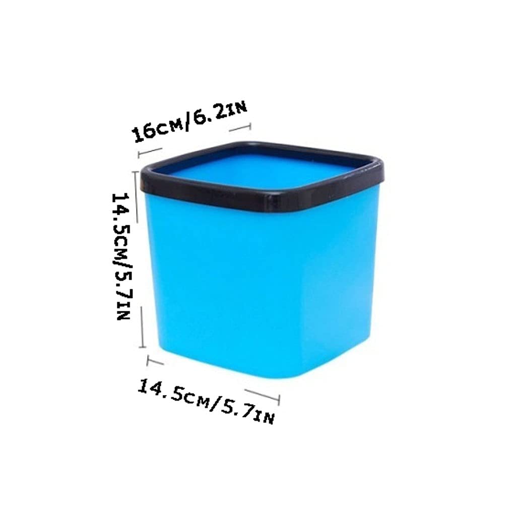Kosz na śmieci Kosz na śmieci Creative Square Plastikowe śmieci Desktop Can Mini Grube i trwałe kosz na śmieci bez pokrywy Najlepsze przedmioty stylu życia (Color : Pink)