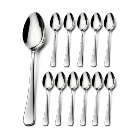 11 cucharillas de café largas de acero inoxidable 304, 17 cm, color negro