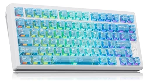 Image of OOCTPK Chilkey Slice75 HE Gaming Keyboard: Hall Effect Aluminum Keyboard with Flux Switch, Rapid Trigger, 8K Polling, Per-Key RGB Gaming Magnetic Switch Key Board for Gaming (Translucent Blue)