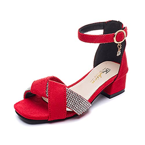 Toddler Little Big Girls Low Medium Heel Princess Dress Sandals Kids Shoes Summer Dress Platform Sandals Lightweight Open Toe Flower Girl Shoes