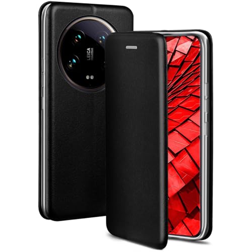 Étui Xiaomi 14 Ultra ONEFLOW Business Case noir en cuir synthétique fin avec support de table