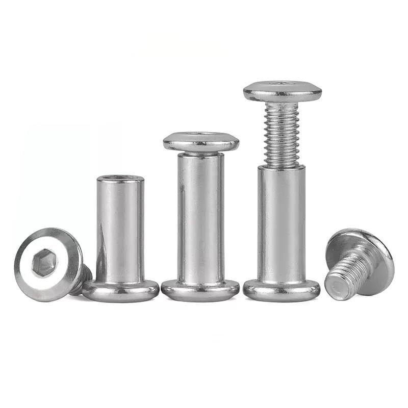 Image of Rely⇒VP INDUSTRIES (Combo Set -10 Pcs) M5x16 mm Full Sleeve JCB Nut with JCB Allen Head Screw + Allen Key 1 pc | Fastener for Joining Wood Boards, Kitchen Worktops, Cabinets, Beds