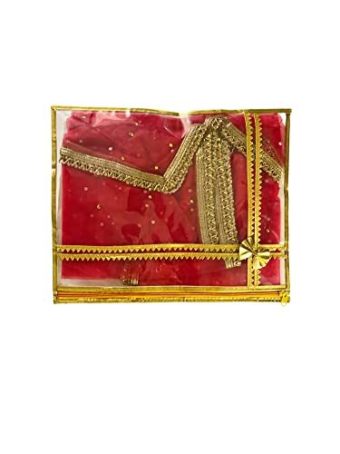 Image of Single Packing Cloth Cover Bag for Storage, Gifting, and Organizing Wardrobes Premium Wedding Saree /Suit Packing Bag with Durable Fabric for Safe & Elegant Storage (Red-Gold, Pack of 6)