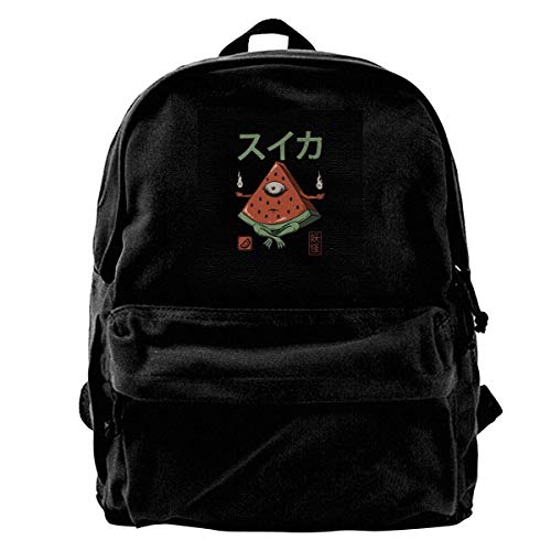 Mochila Escolar Yokai Monsters Sandía Imprimir De Lona Viaje Adulto Duradero Estudiante