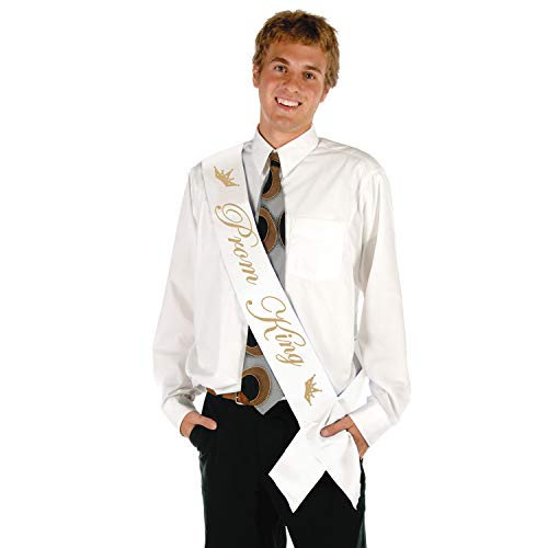 Image of Prom King Satin Sash Party Accessory (1 count) (1 /Pkg)