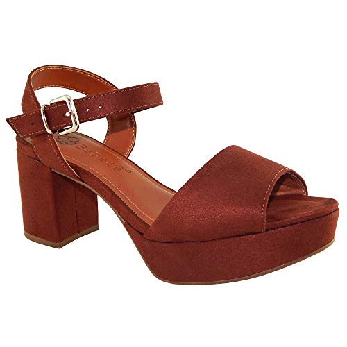 Sandalia Bebece Salto Grosso Baixo Camurca 5013556 Linhaça