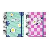 MP Agenda 2026 Día Página, Tamaño 12x17cm, Planificador Anual Multidioma (ESP, ING, FR y ALE), Cierre de Anillas, Tapa dura Protector