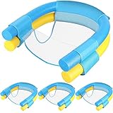 Zomiboo Sling Schwimmen Mesh Stuhl Schwimmend Nudelstuhl Poolnudeln Schwimmnudeln Sling Mesh Stuhl Poolnudeln für Erwachsene, Verbessert Größer Mesh Port Design, Nudel Nicht Enthalten (4 Packungen)
