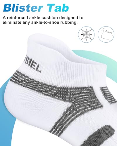 Image of Trusiel Women Ankle Compression Athletic Running Socks No Show Low Cut 5 Pairs