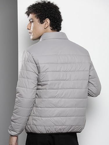 Image of The Indian Garage Co Men Slim Fit Solid Puffer Jackets