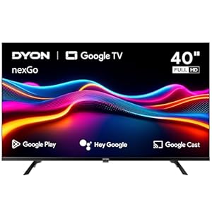 DYON nexGo 40F Smart TV – 40 Zoll (100 cm) Full HD Google TV mit Sprachsteuerung, Google Assistant, Play Store, Chromecast, Triple Tuner, Netflix, Prime Video & YouTube [Modell 2025]