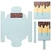 Okllen 60 Pack Bulk 3D Popsicle Shape Gift Boxes, Ice Cream Folding Paper Party Favor Box, DIY Mini Goody Boxes for Birthday Wedding, Pink and Blue