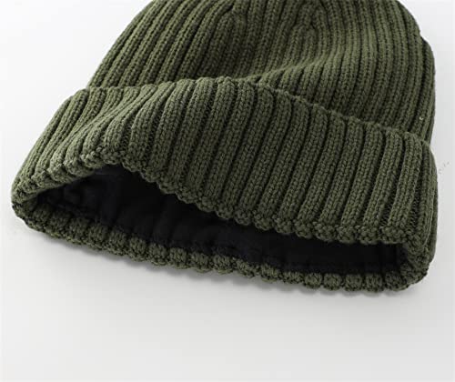 Image of Connectyle Fleece Lined Cuffed Beanie Hat for Men Women Knitted Winter Wool Beanies Skull Cap Warm Watch Hat
